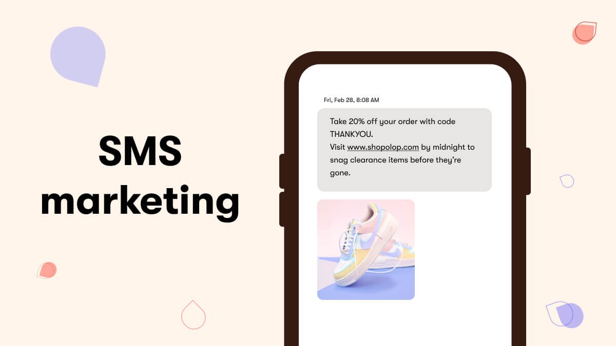 Example SMS Marketing Message on Mobile