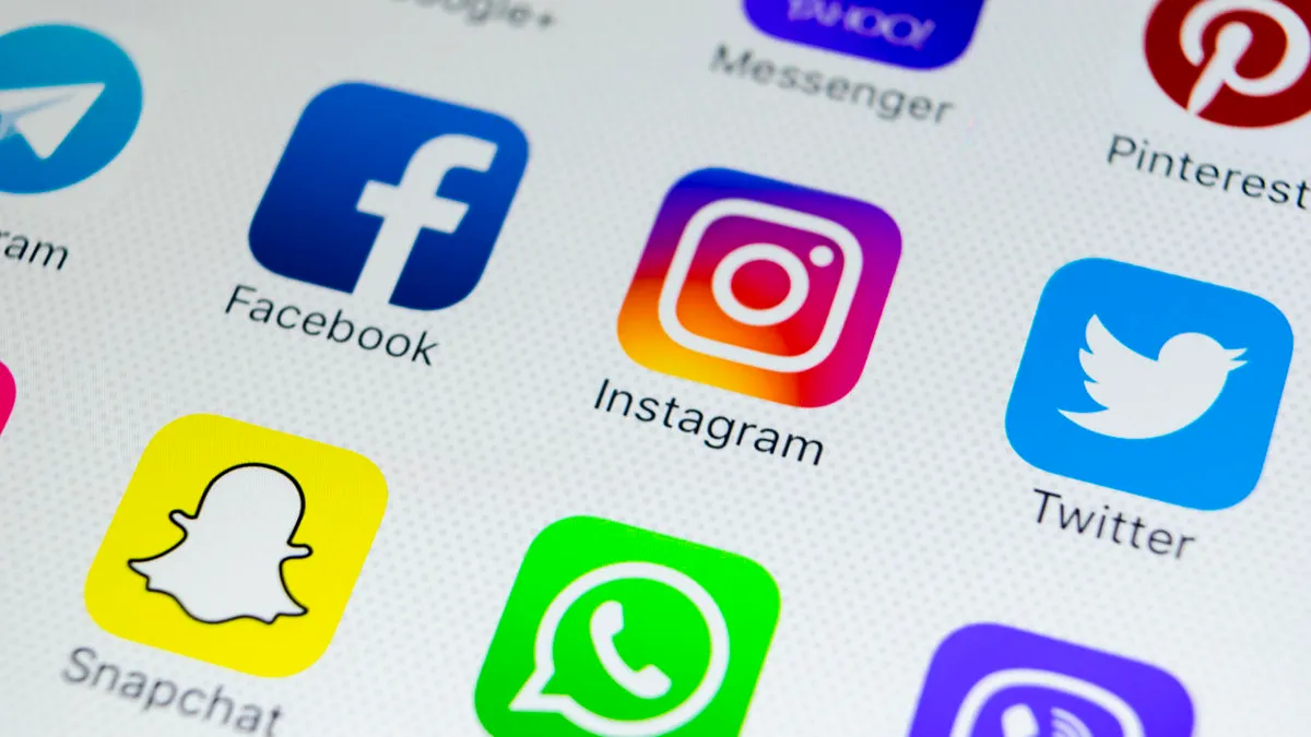 Social media platforms including Facebook usage statistics in North America