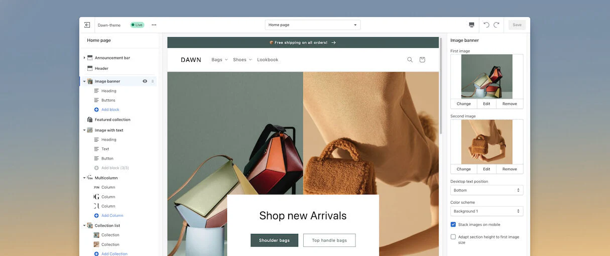 Shopify CMS Editor